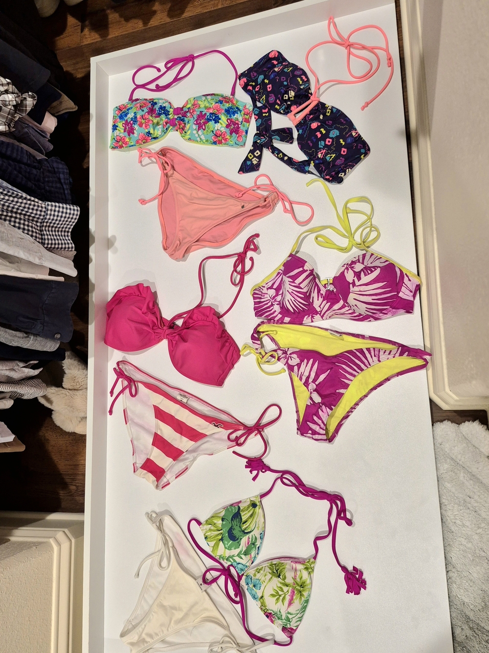 AE/Hollister Mixed Bikini Bundle - Bright Floral & Striped Styles